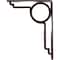 Ekena Millwork Maria Wrought Iron Bracket, (Single center brace), Antiqued Copper 1 1/2"W x 7 1/2"D x 10"H BKTM01X07X10SMAACO - alternate 8